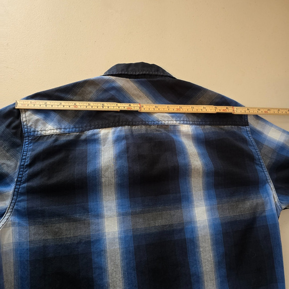 Urban Pipeline Button Down Flannel Shirt Men's M Blue White Easy-Care Fabric - Picture 11 of 16
